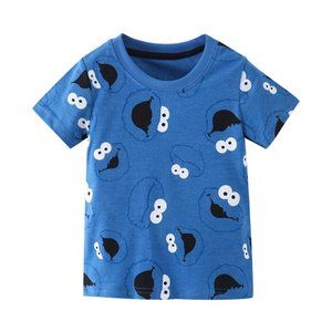 Sesame Street Cookie Monster Shirt Boy Tee Girl Top Birthday Outfit Clothes